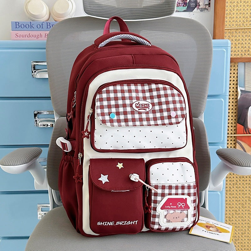 Multi-Pocket Travel Backpack with Cute Character Accents Stornfield