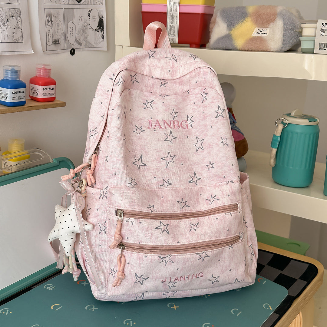 Star-Patterned School Backpack Stornfield