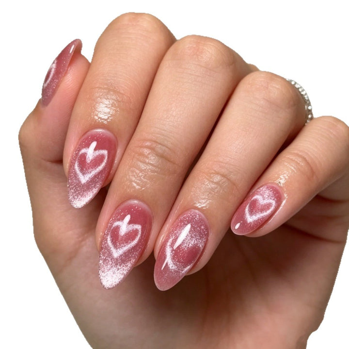 Artificial nails in romantic heart design Stornfield