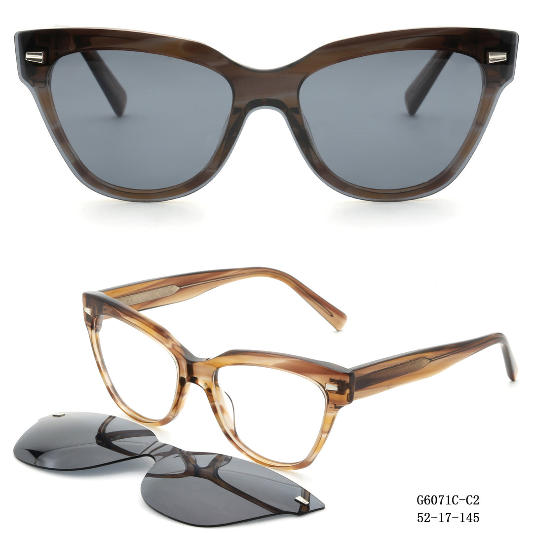 Ladies fashionable Cat-Eye sunglasses with removable lenses Stornfield