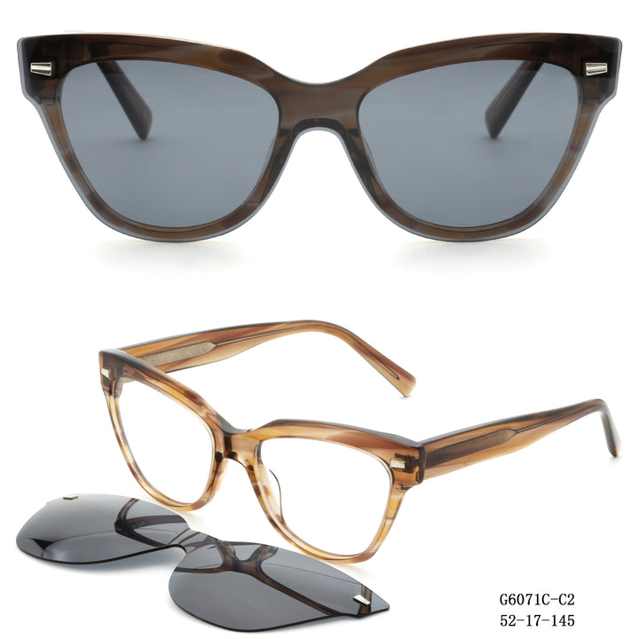 Ladies fashionable Cat-Eye sunglasses with removable lenses Stornfield