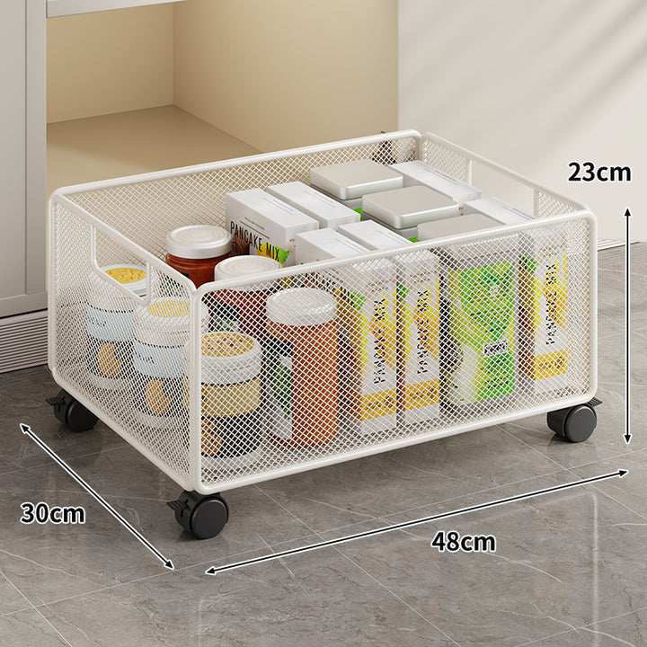 Under-Cabinet Mesh Rolling Storage Basket
