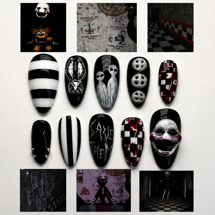 Creepy Halloween Nail Art Set with Creative Designs and 3D Effects Stornfield