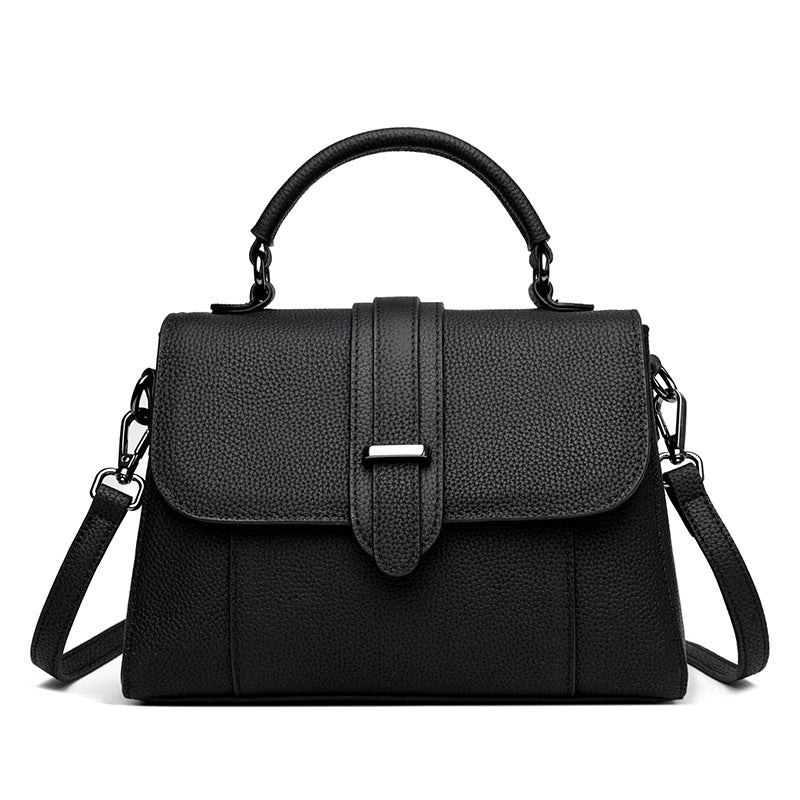 Elegant Leather Top Handle Handbag Stornfield