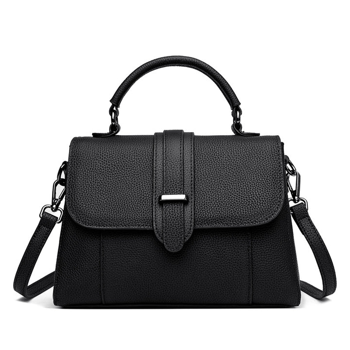 Elegant Leather Top Handle Handbag Stornfield