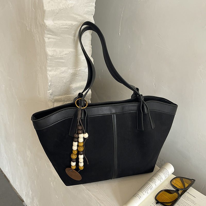 Chic Suede Tote Handbag