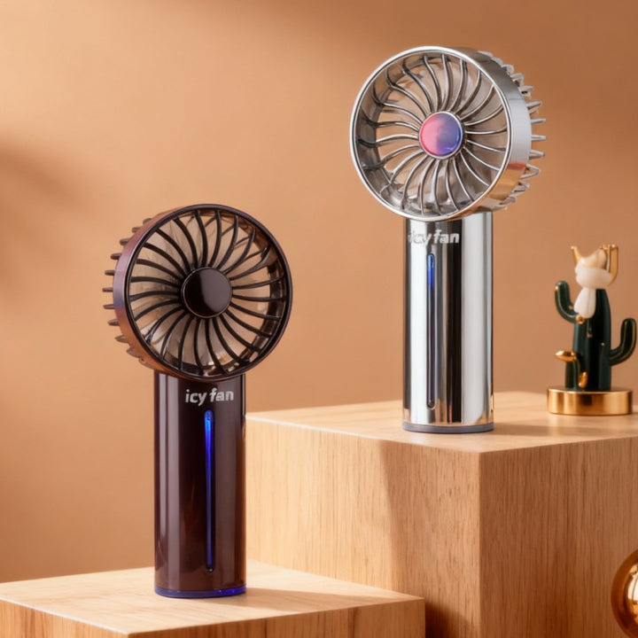Women's portable spray fan with USB connection and ergonomic handle Stornfield