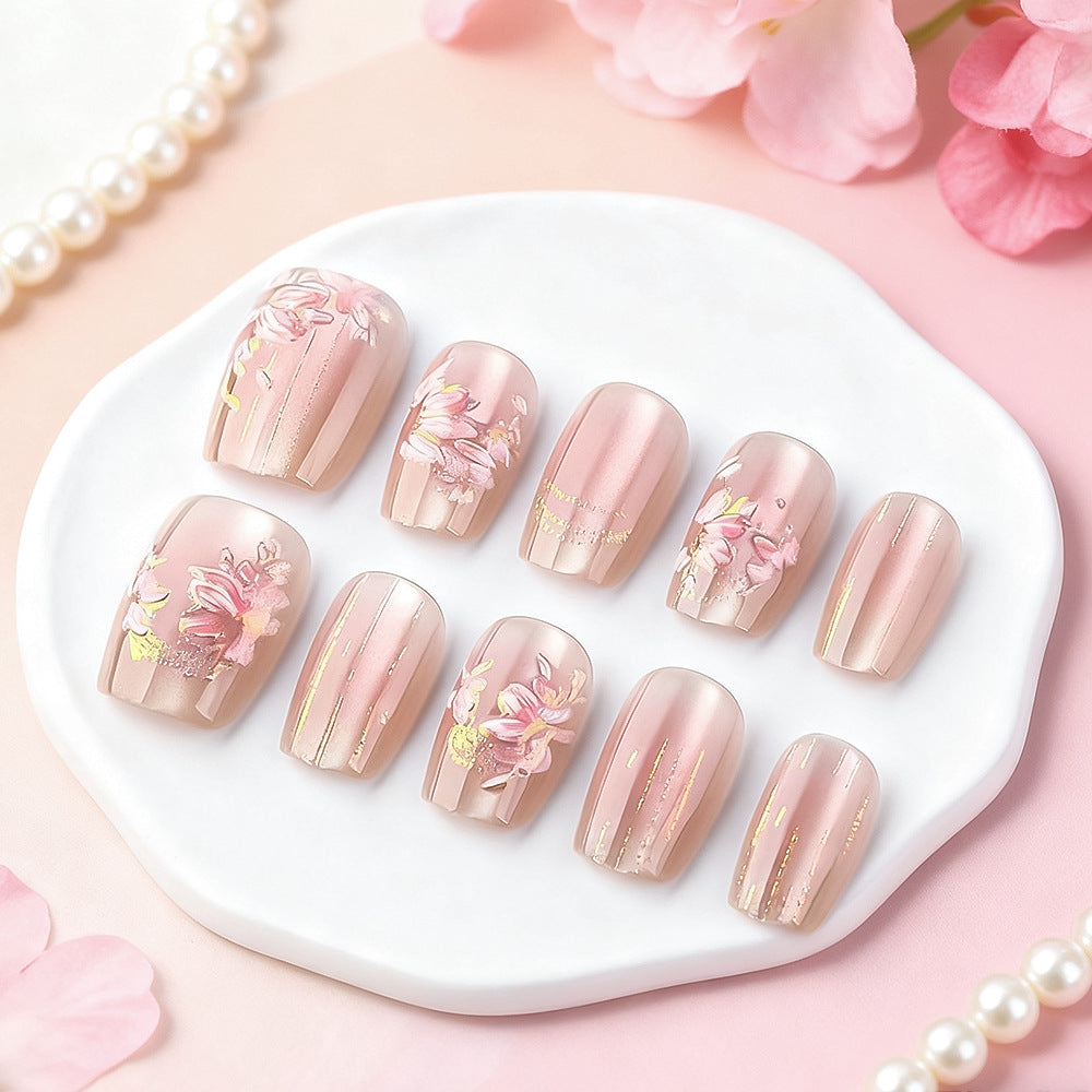Floral Decorative Press-On Nail Set Stornfield 1787543207