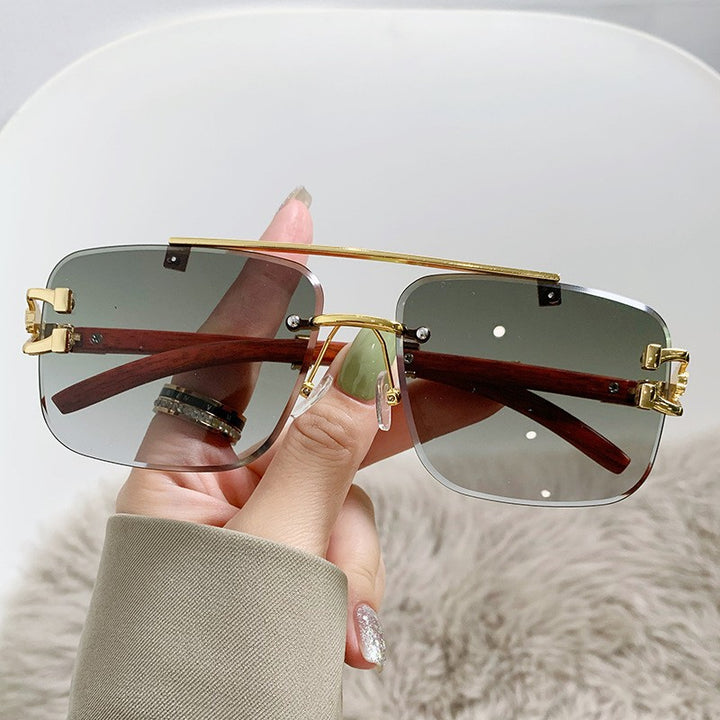 Women's Luxury Sunglasses with Wood and Metal Combination Stornfield
