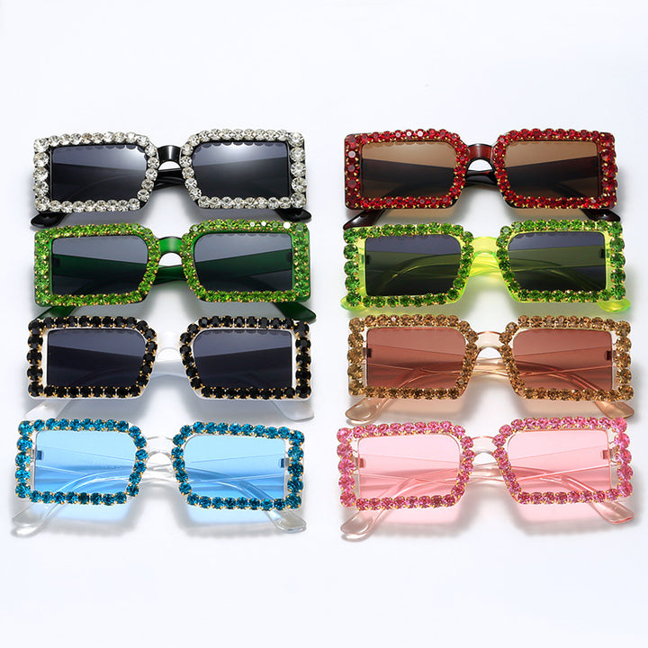 Women's fashionable sunglasses with glittering frame embellishment Stornfield
