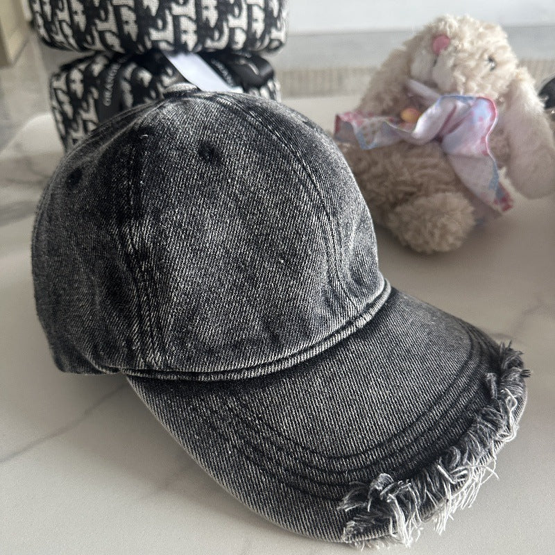 Unisex Distressed Denim Baseball Cap Stornfield