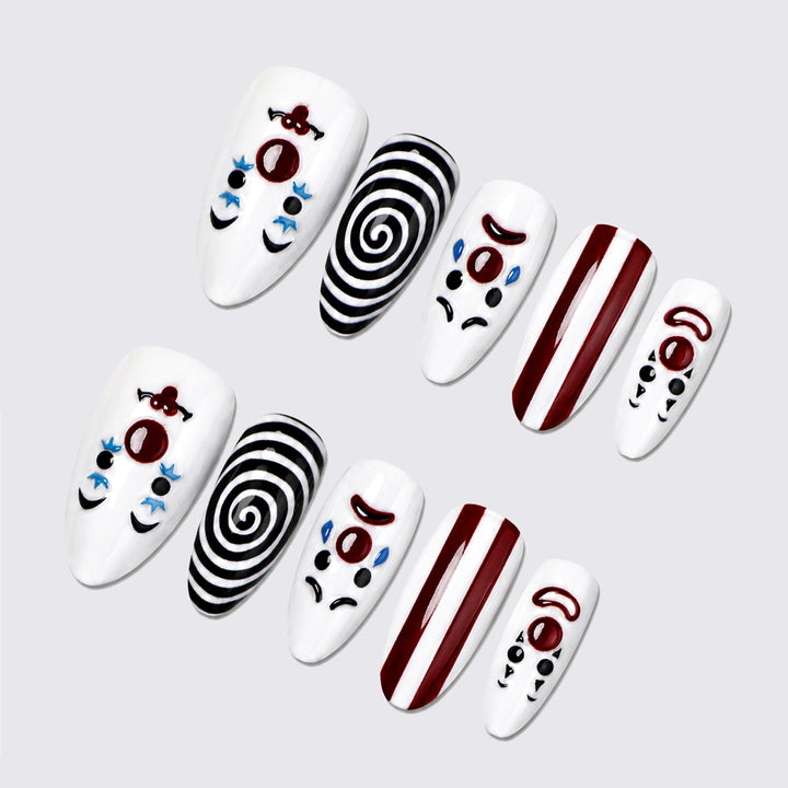 Creative Nail Art Set with Clown Motifs Stornfield