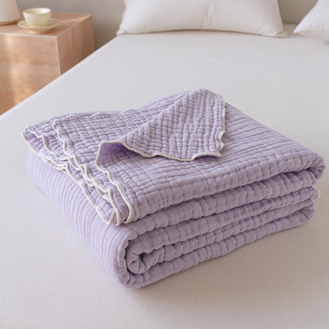 Lightweight Quilted Cotton Gauze Bedspread