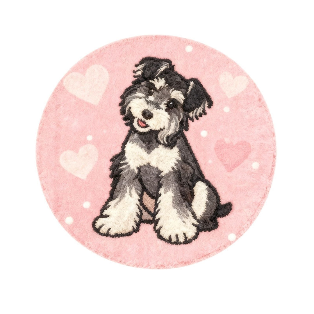 Playful Dog-Themed Round Area Rug