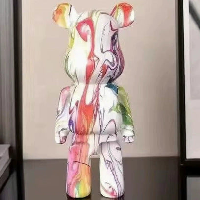 Abstract Art Bear Figurine for Home Display