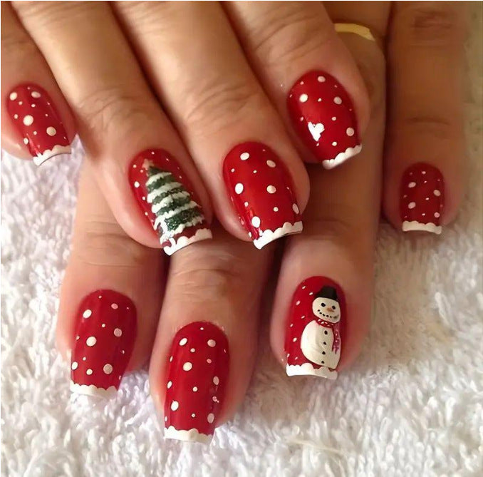 Artistic Winter-Themed Nail Art Stornfield