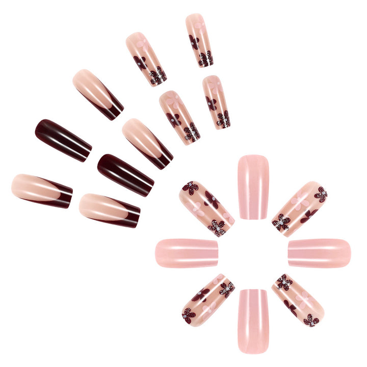Artistic Floral Gel Nail Set Stornfield