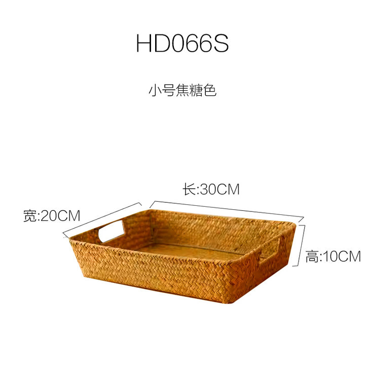 Women's rectangular storage basket made of natural materials Stornfield