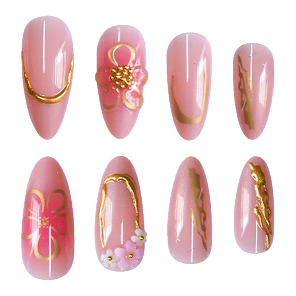 Decorative Floral Press-On Nail Art Set Stornfield
