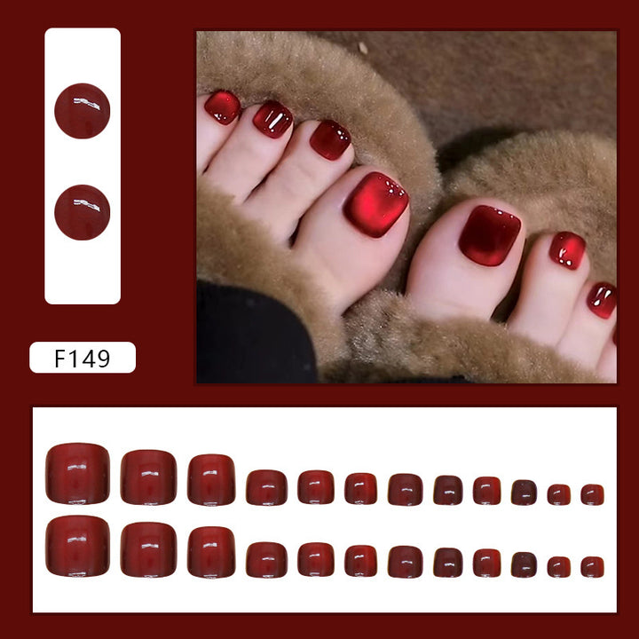 Premium Glossy Press-On Toenail Set Stornfield 178815*10mm0186