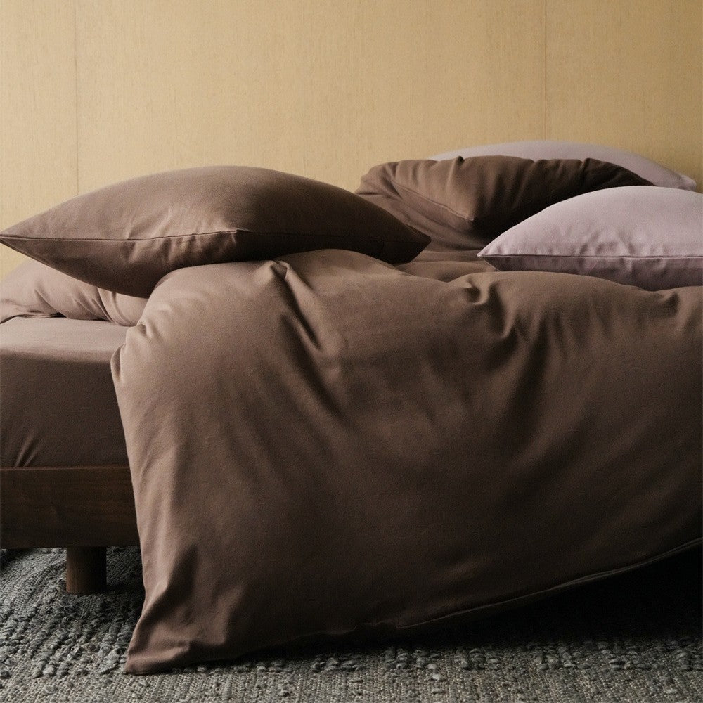 Premium Cotton Sateen Duvet Cover Set with Breathable Silky Finish