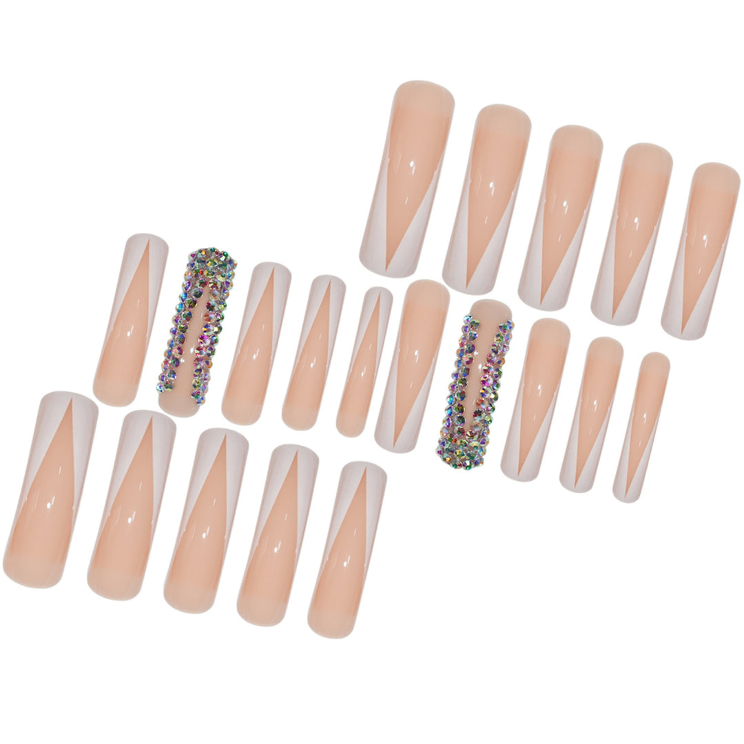Glamorous Stiletto Press-On Nails with Rhinestone Accents Stornfield
