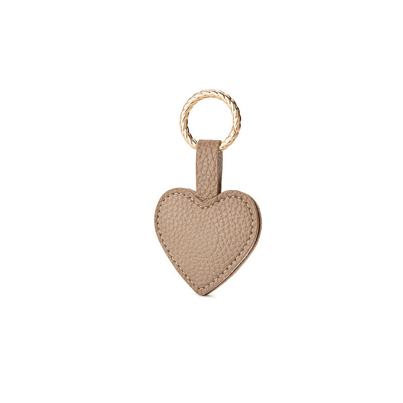 Heart-Shaped Leather Keychain Stornfield