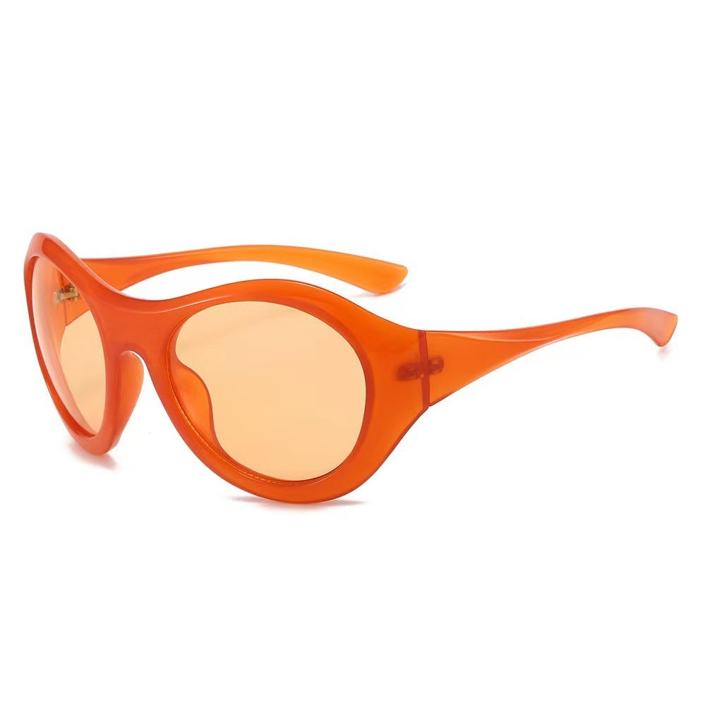 Ladies Fashion Oval Sunglasses with Transparent Frame Stornfield