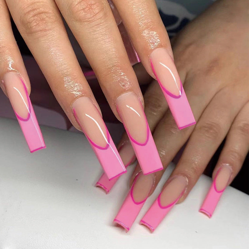 Artificial nail extensions with modern ombre design Stornfield