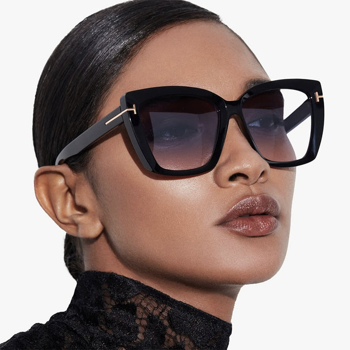 Women's large sunglasses in modern design with trendy tortoise pattern Stornfield