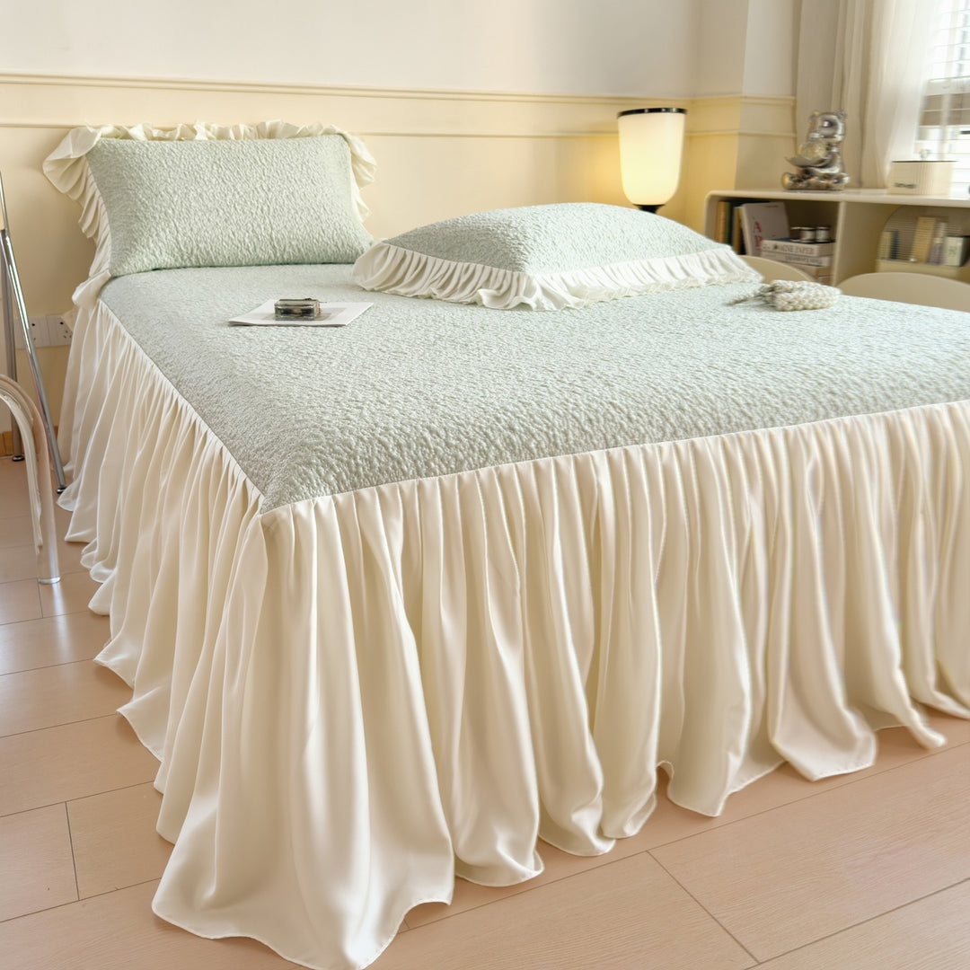 Elegant Ruffled Bed Cover Set