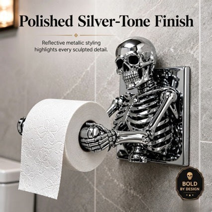 Skeleton-Themed Toilet Paper Holder Stornfield