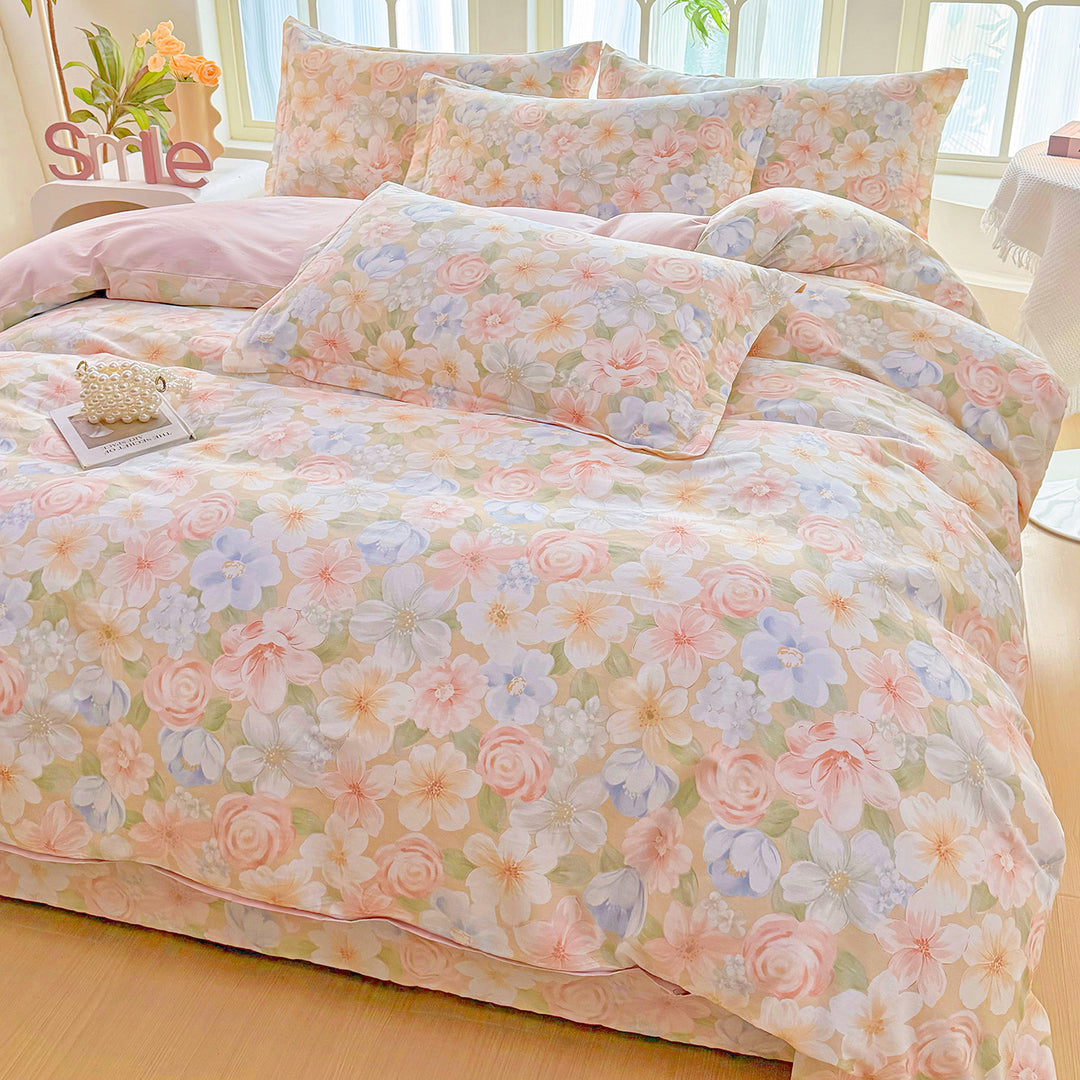Plaid Patterned Quilted Comforter Set