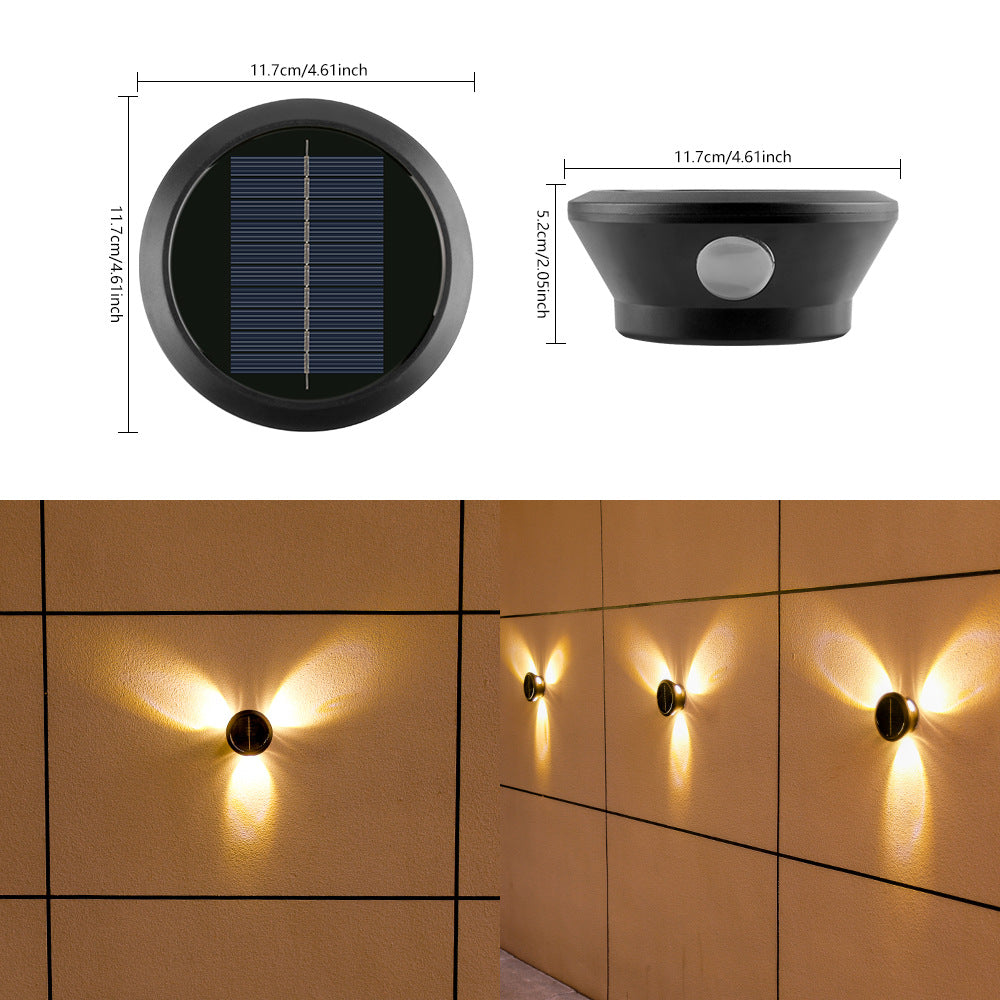 Outdoor Solar Wall Light Multi-Beam LED Decorative Accent Stornfield
