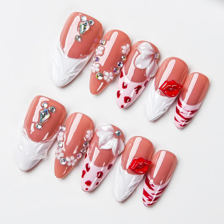 Artistic 3D Decorative Press-On Nails