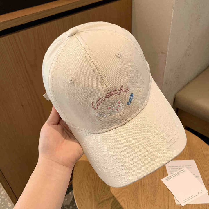Women's Embroidered Cat-Themed Baseball Cap Stornfield