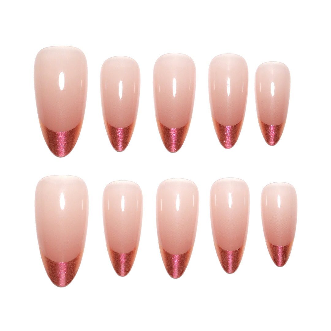 Artificial nail extensions with elegant ombre design Stornfield