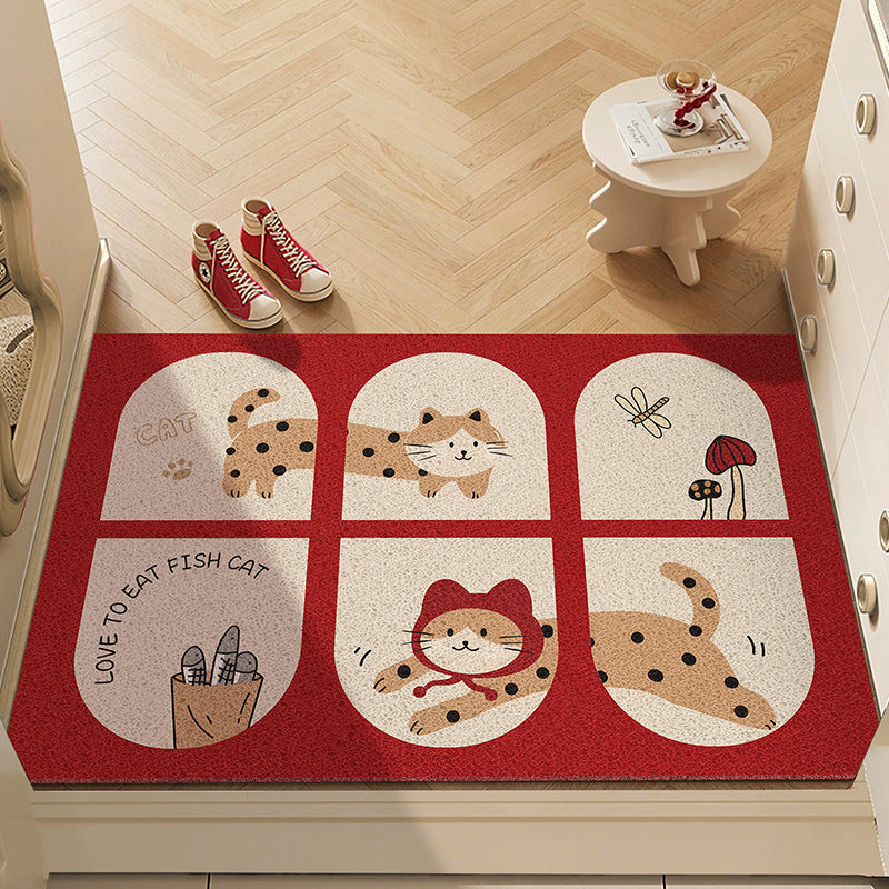 Playful Dog-Themed Decorative Entrance Rug
