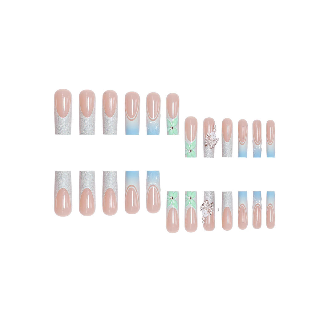 Artistic 3D Long Acrylic Nail Enhancements Stornfield