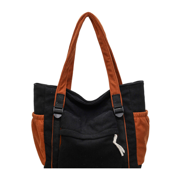 Stylish Corduroy Tote Bag