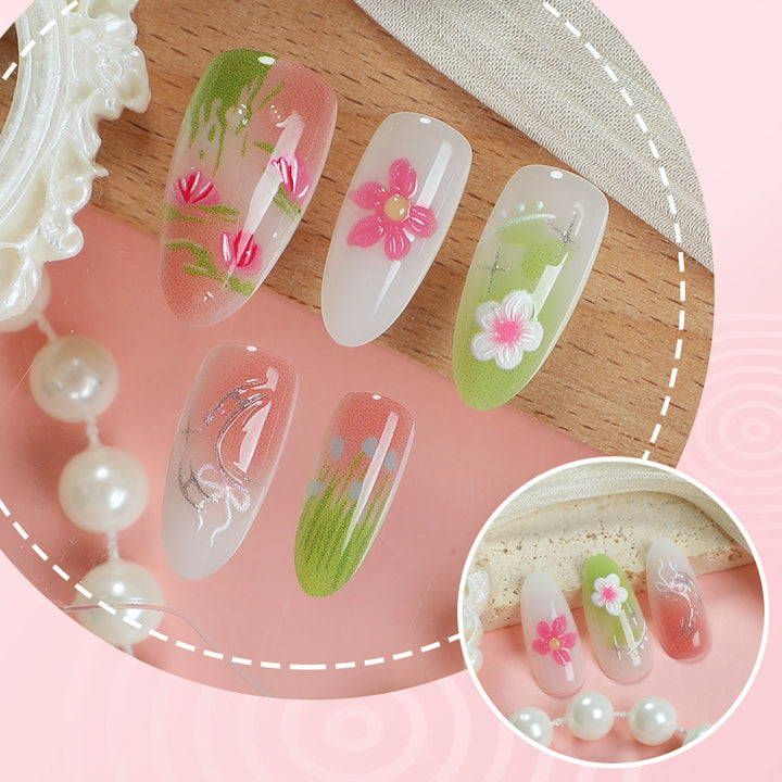 Artistic Floral Nail Tips Stornfield