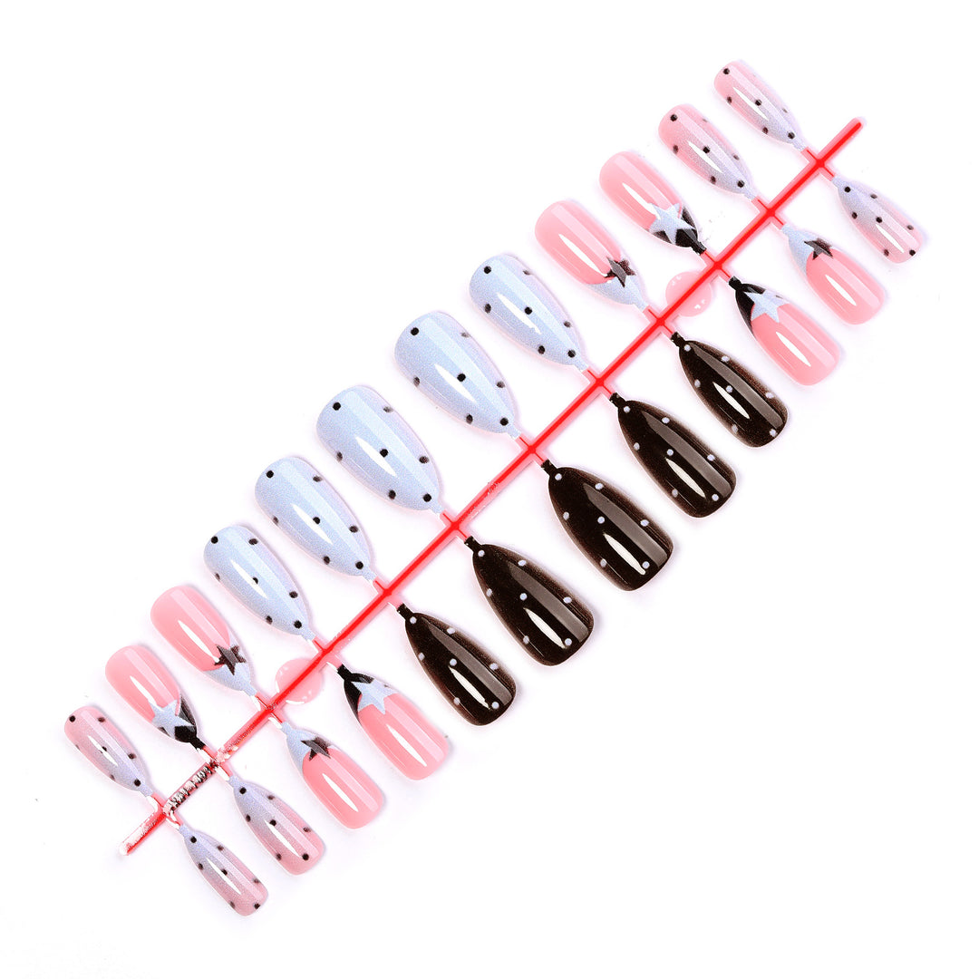 Creative Nail Art Set with Sparkling Stars and Dots Stornfield
