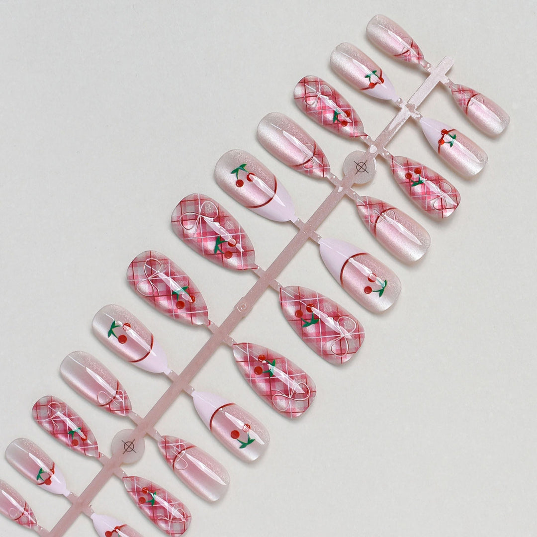 Cherry Blossom Inspired Press-On Nail Set Stornfield