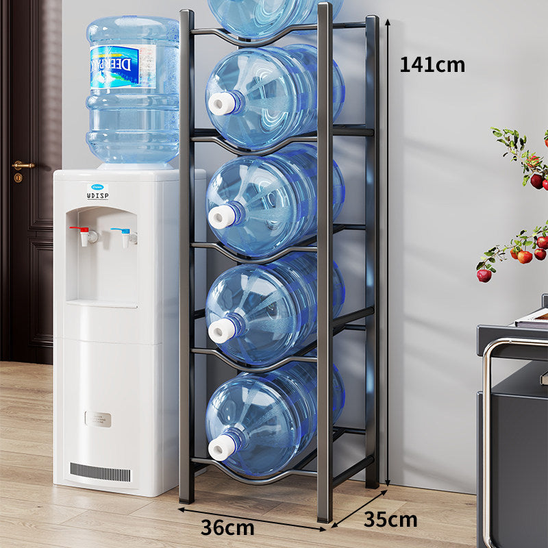 Three-Tier Vertical Water Jug Storage Rack Steel Frame Organizer for Large Bottles