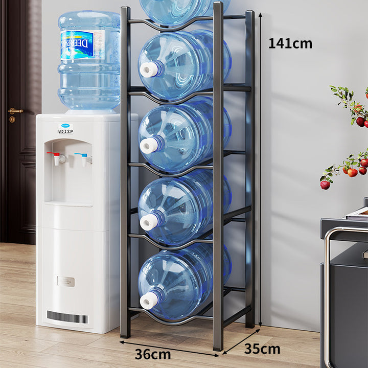 Three-Tier Vertical Water Jug Storage Rack Steel Frame Organizer for Large Bottles
