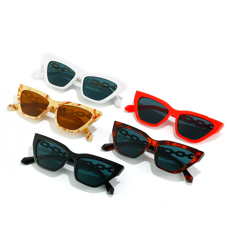 Women's Cat-Eye Sunglasses with Modern Chain Frame Stornfield