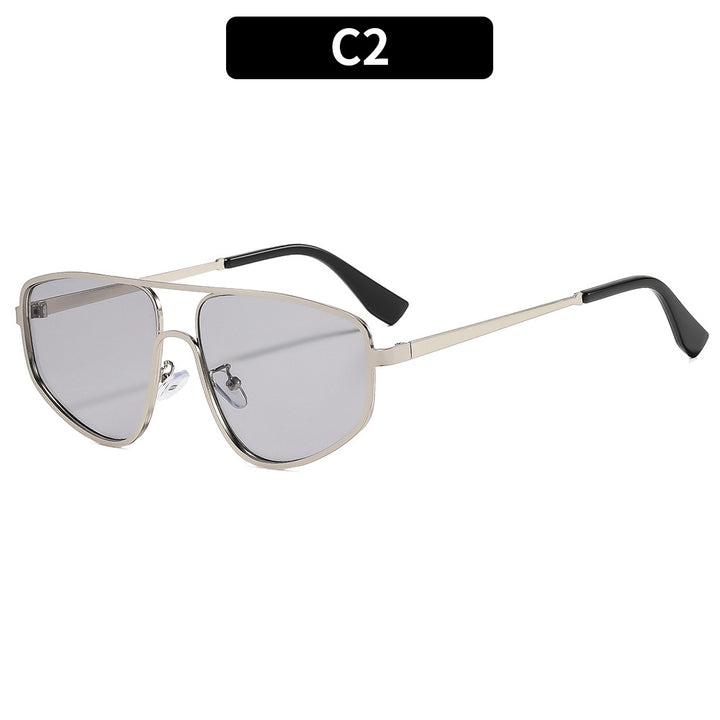 Geometric Shield Frame Sunglasses