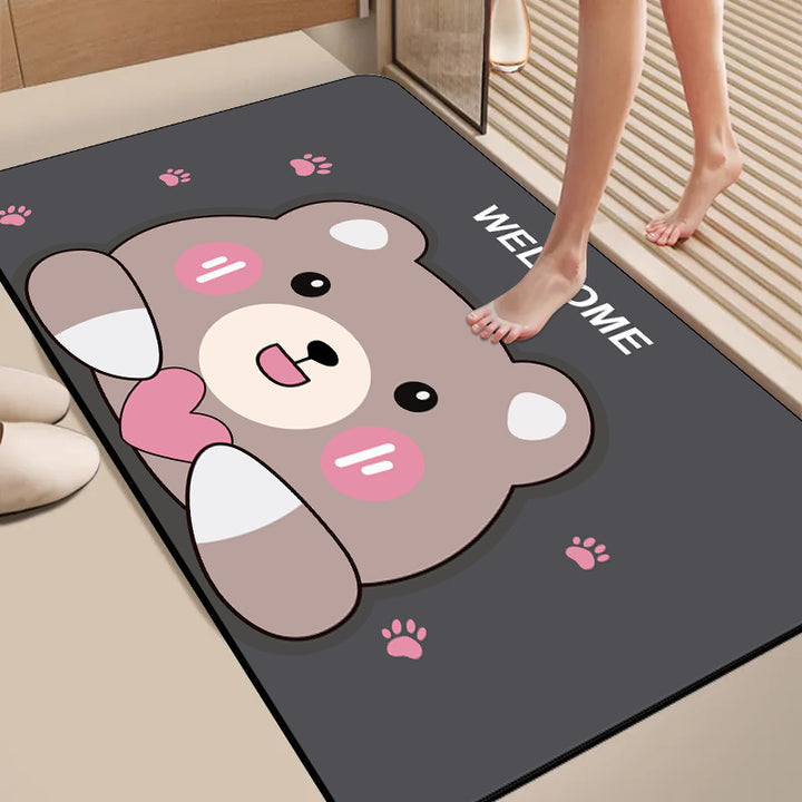 Cute Bear Welcome Mat