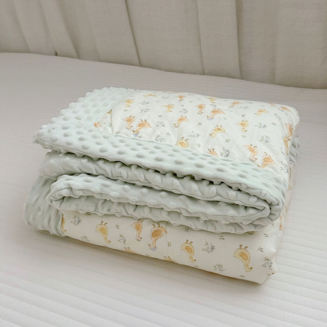 Reversible Minky Dot Plush Baby Blanket