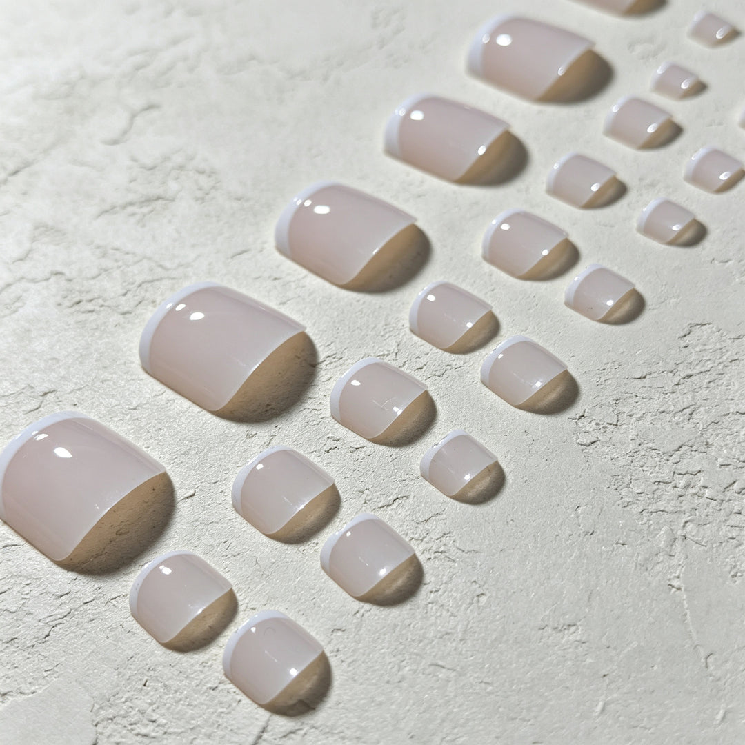 Elegant French Tip Pedicure Kit Stornfield